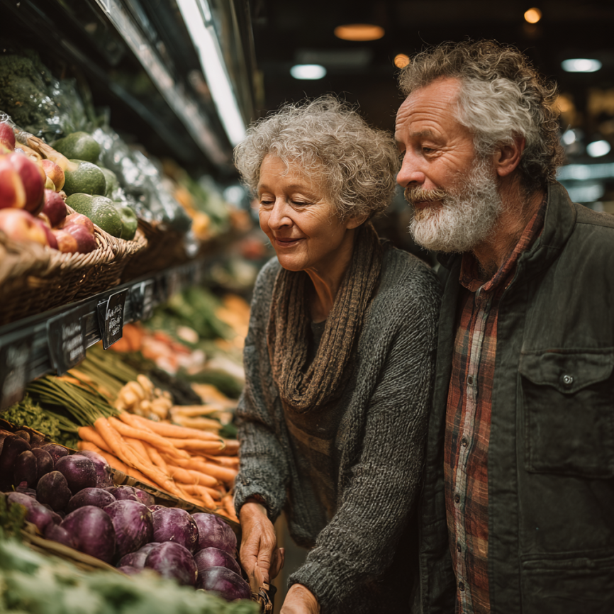 Активні літні люди займаються спортом на свіжому повітрі